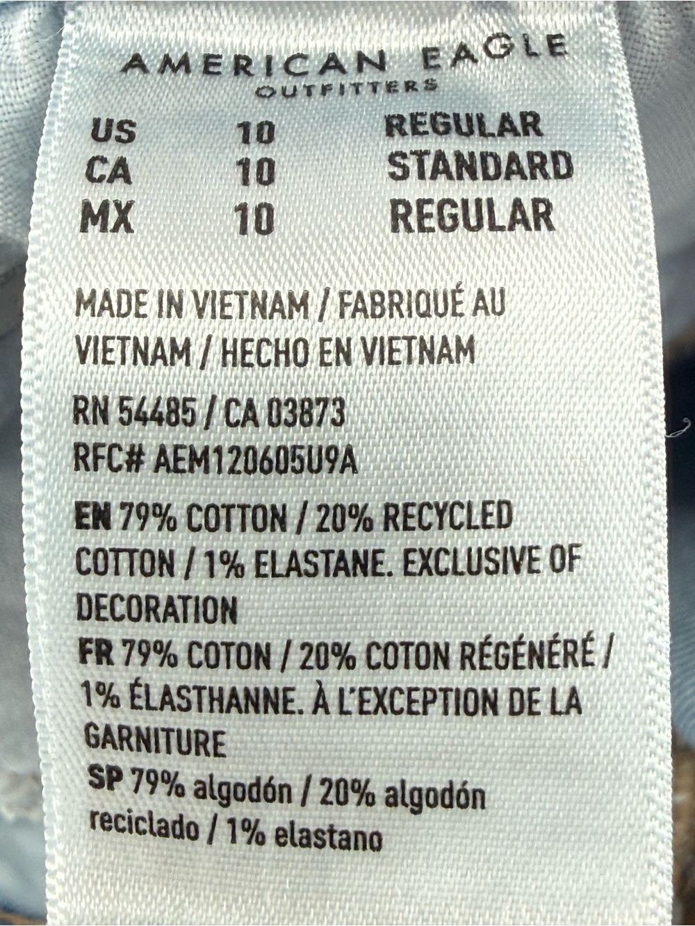 NWT American Eagle Super High Rise Straight Leg Jeans Stretch Light Wash 10 / 30 - Picture 13 of 13